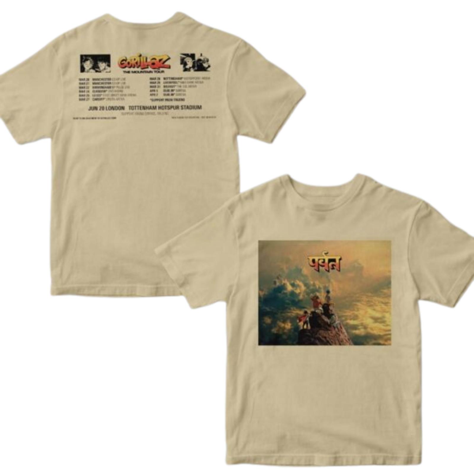 Gorillaz The Mountain Tour UK Ireland 2026 Arenas Dates Two Sided Tee XXXXL
