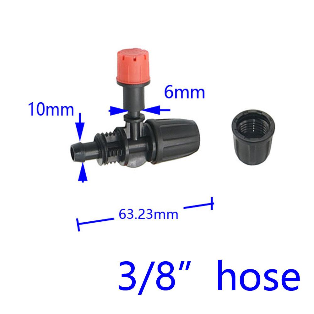 4pcs 8 holes Garden Sprinkler Nozzles Dripper 3/8" 1/2" Tee Barb Connector Drip Irrigation Watering Sprinkler For Irrigation
