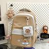 Female New Cartoon Cute Printed Backpack Male Junior High School Students and High School Students Large Capacity Leisure Bag Backpack.
