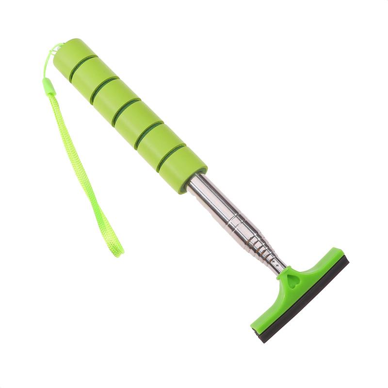 Bilbackspegel Torkare Rostfritt stål Teleskopisk infällbar skiktad borsthuvud Fönstertvätt Rengöringsborste Handhållen torkare