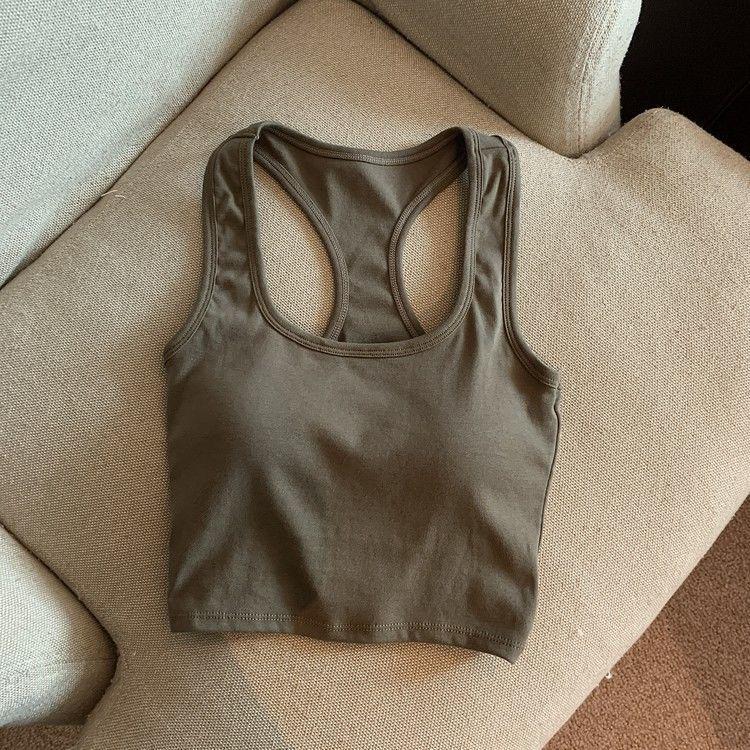 2024 Sportliches scharfes Sommer-Trägertop rückenfrei mit Brustpolstern - figurbetont, pure Lust