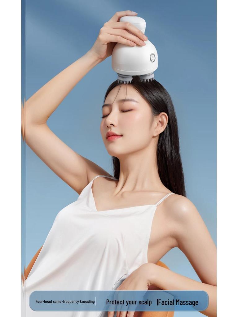 Multi-Gear Automatic Neck & Scalp Massager - Relaxing Head-Mounted Device