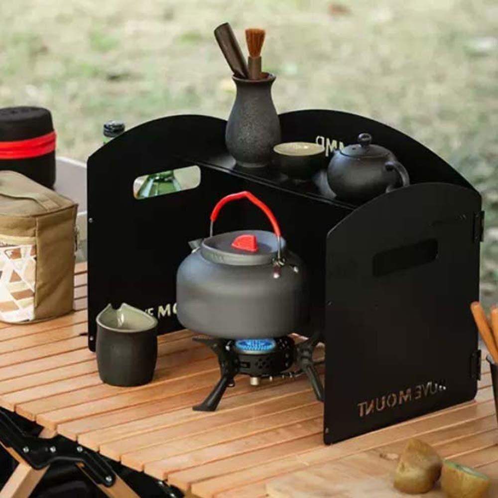 Tri-fold Stove Wind Shield Compact Cooker Wind Protection Cookware Windshield  Travel