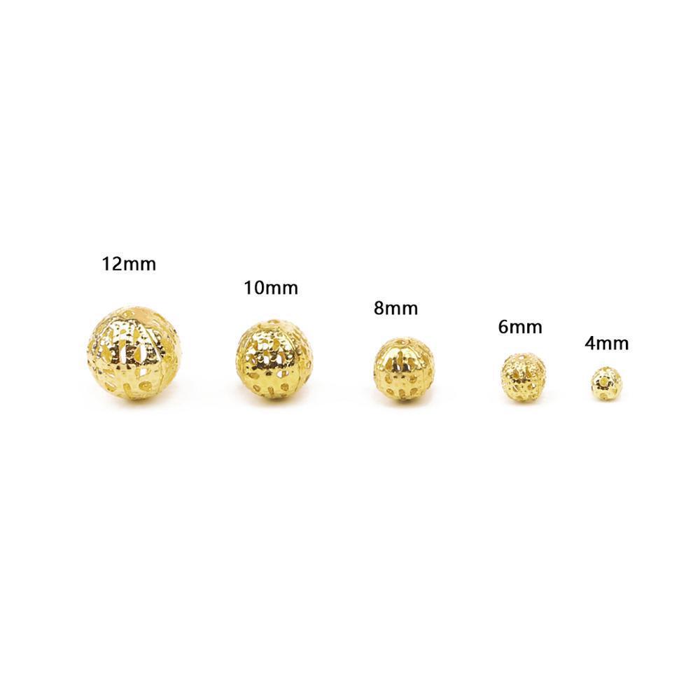 DIY Jewelry Accessories: Hollow Metal Flower Beads 4-16mm, Set of 500