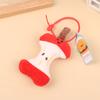 1Pc Plush Cartoon Bone Key Chain For Women Cool Cute Creative Funny Apple Core Fashion Pendant Key Ring Accessories Gift