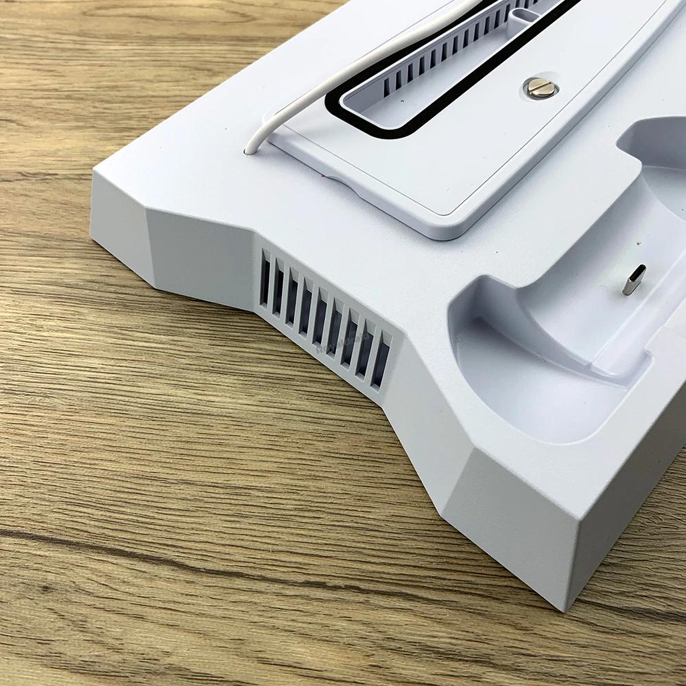 3 Mode Cooling Fan for PS5 Vertical Stand 2 Controller Charging Dock for PS5 Slim Disc Digital Edition
