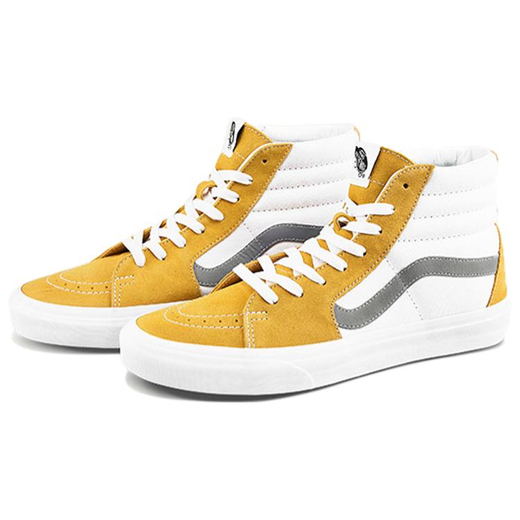 Vans SK8 HI White Yellow Unisex 'White Yellow' (Unisex) Skate Shoes VN0A4BV622L