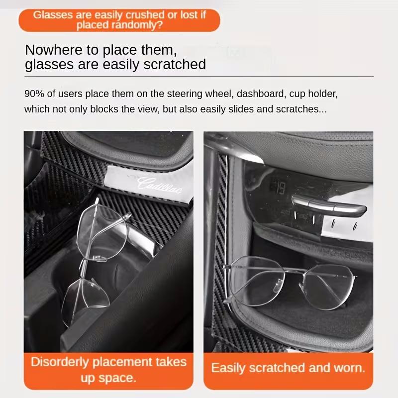 Magnetic Sunglasses Holder Car Sun Visor Eyeglasses Clip Multi-Functional PU Ticket Card Clip Vehicle Accessory