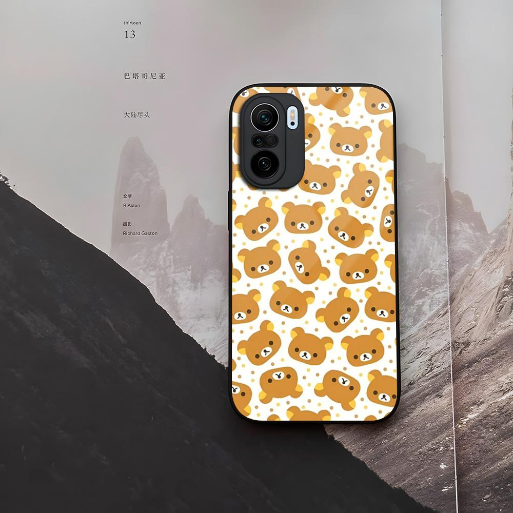 

Cute R-RilakkumaS Bear Phone Case Tempered Glass For Xiaomi 15 14 12 Lite Pro 13 11t Lite POCO M6 M5 X6 X5 X3 F5 F6 Pro Cover Xiaomi 12T Pro