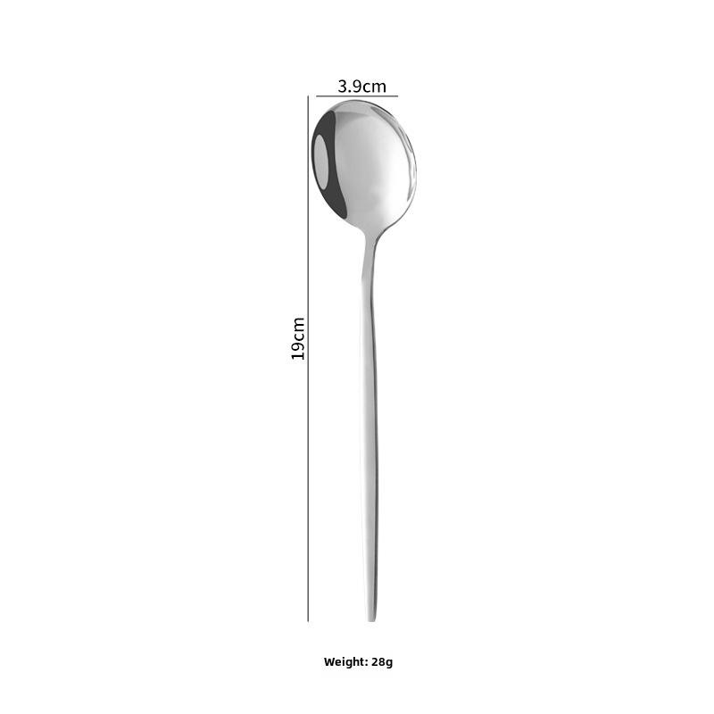 Gold-Plated Portuguese-Japanese Stainless Steel Cutlery Set: Knife, Fork, Dessert Spoon, Chopsticks, Ice Cream Spoon, Fruit Fork
