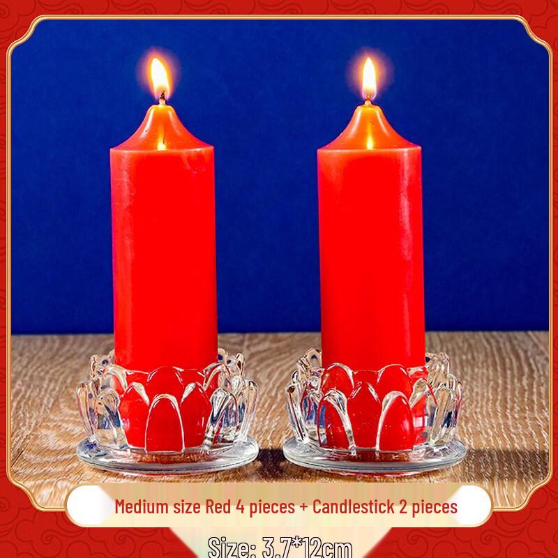 LIEI Smokeless Odorless Red Candle