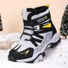 30-40 Children's Winter Large Size Fashionable Outdoor Velcro High Top Plush Warm Cotton Boots Snow Boots