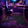 3D Neon Gaming Room Carpet Non Slip Wear Resistant Gaming Chair Mat Bedroom E-sports Floor Rug Home Decor