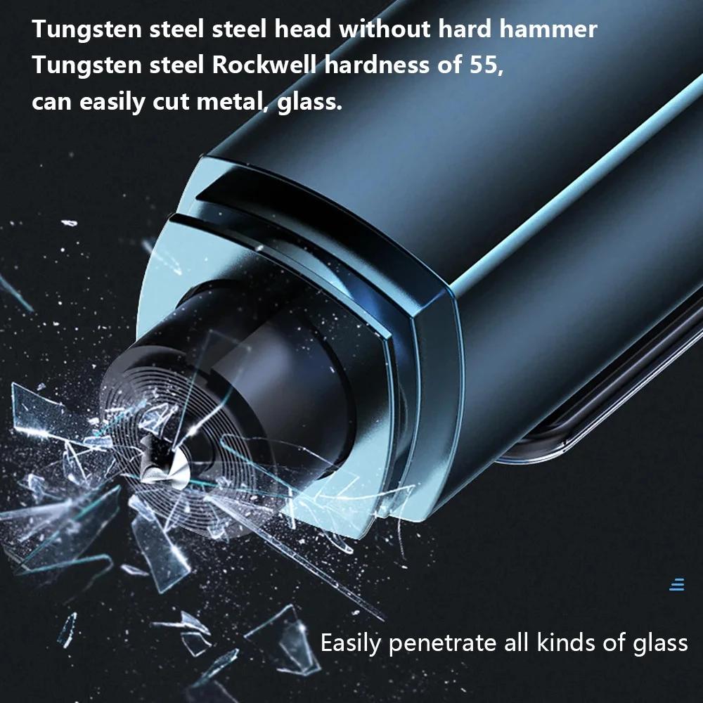 New Car Safety Hammer Emergency Glass Breaker Seat Belt Cutter High Hardness Tungsten Steel 2 in 1 Rescue Tool Auto Accessories
