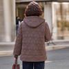 Mom's Stylish Plus Velvet Hooded Cotton Jacket - 2025 Winter Fashion for Middle-Aged and Elderly Women