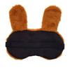 Jenna™ Cute Fur Sleeping Eye Shade Mask Cover for Insomnia, Meditation, Puffy Eyes and Dark Circles Bunny Brown …