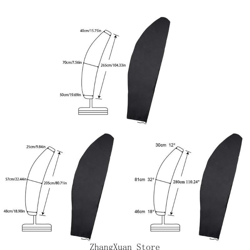 Durable 420D Oxford Fabric Parasol Cover with Zip Waterproof and Weather Resistance Fit Most Umbrellas