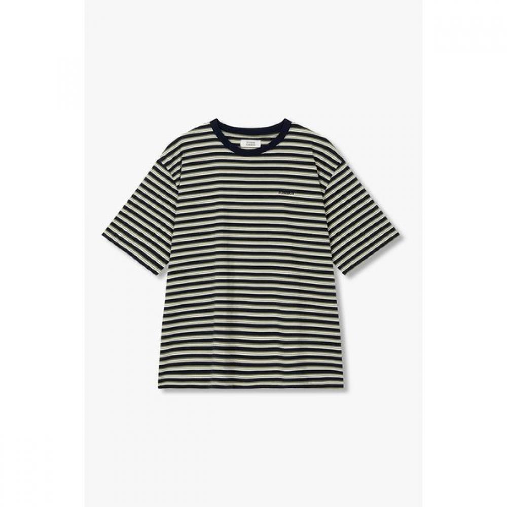 STudio Tomboy Round Neck MulTi STripe T shirT  9176222985 Navy (56)/OS(FREE)