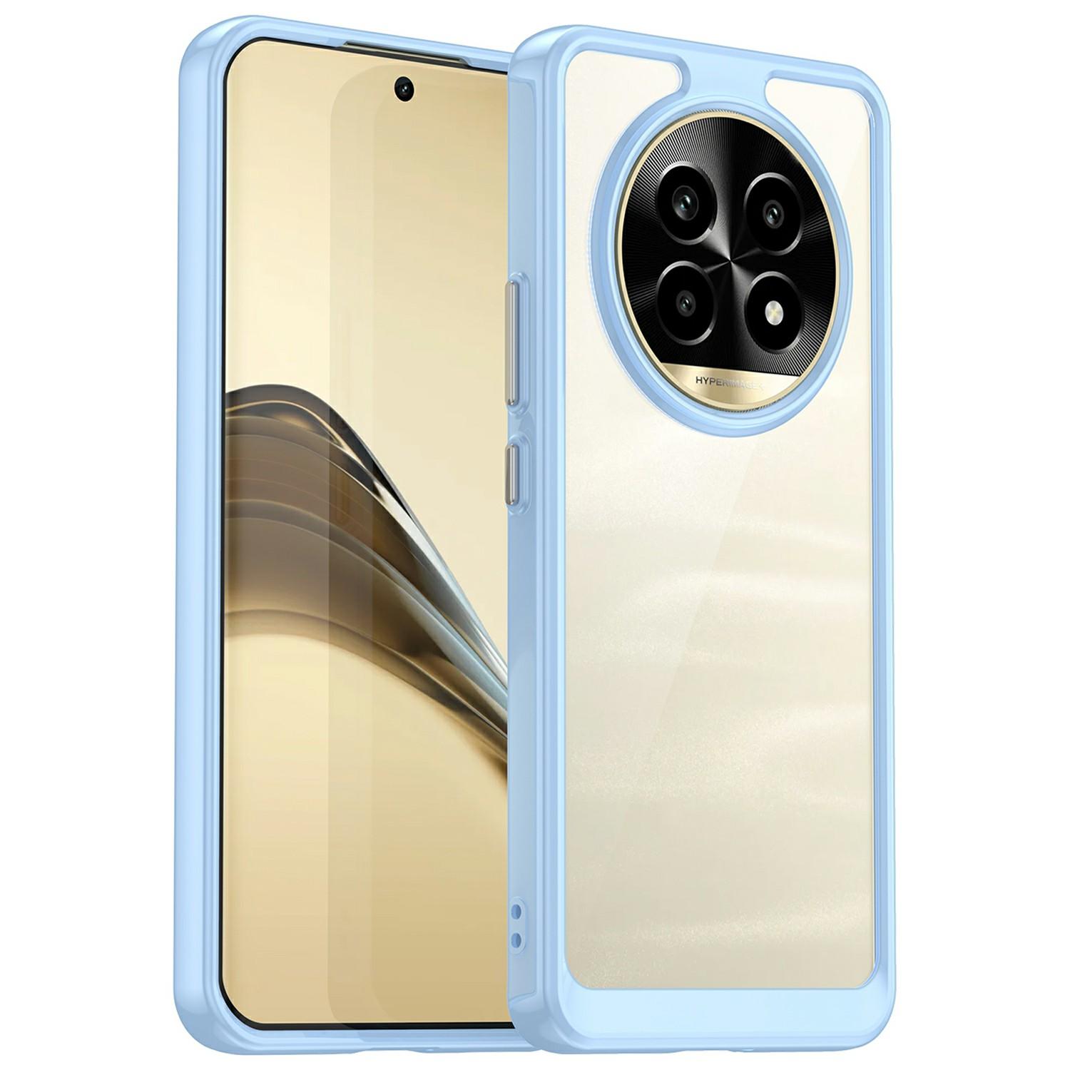 

For Realme 13 Pro 5G (Global)/13 Pro+ 5G (Global) Shockproof Case TPU +Acrylic Protective Clear Phone Cover Blue
