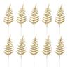 10Pcs Realistic Artificial Leaf Decorative Golden Leaves For Vase Arrangements Wedding Party Spring Festival Decoration