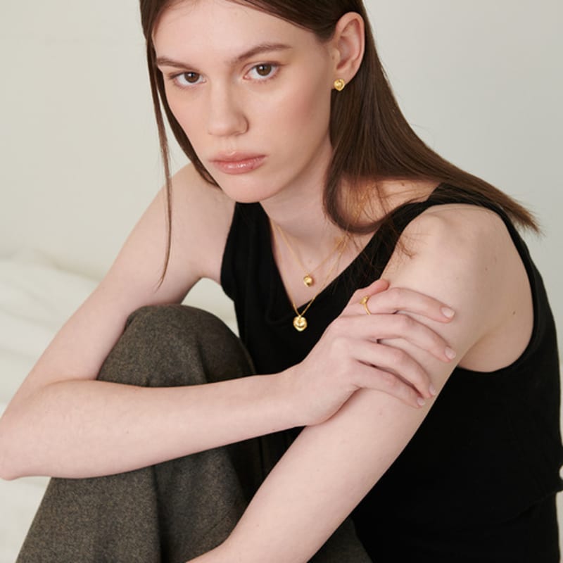 cotoit Heart Shell Earrings S(9mm)