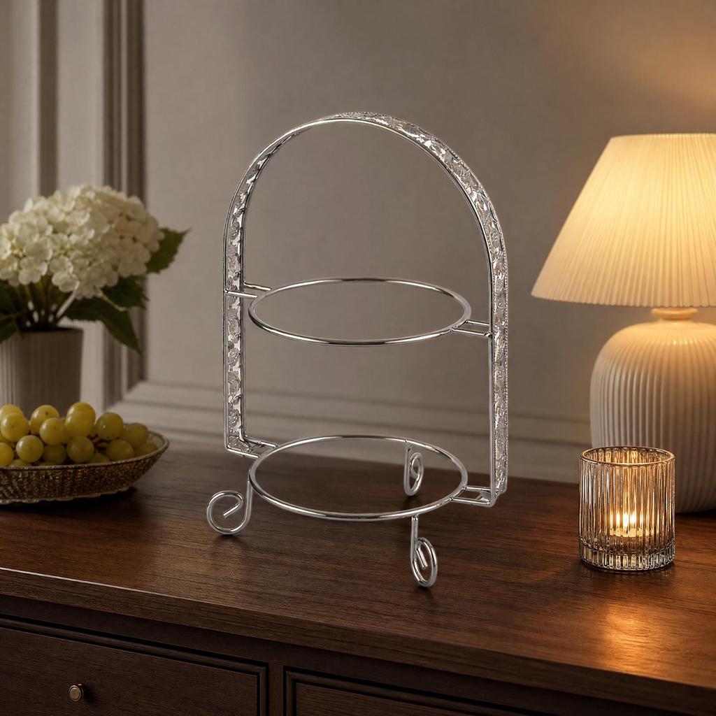 Metal Pastry Display Stand with Circular Tiers Decorative Cake