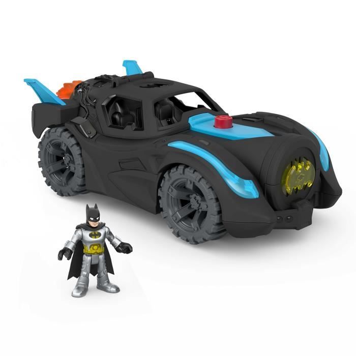 Personaggio d'azione - fisher-price - Batmobile con suoni e luci - 3 pezzi - per bambini da 3 a 6 anni - unisex nero