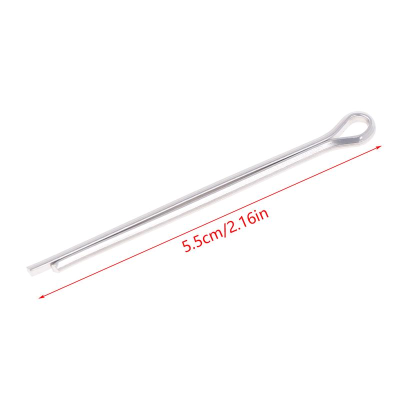 

50 шт. шплинтов гребного винта 50 мм 316L нержавеющая сталь для штифта гребного винта подвесного мотора мотоцикла серебряный