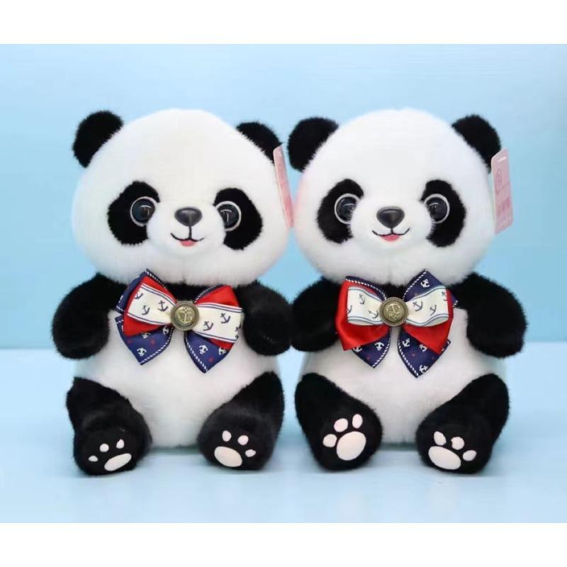 Cute 8-inch Navy Panda Plush Toy Doll Plush National Treasure Giant Panda Doll Children's Gift