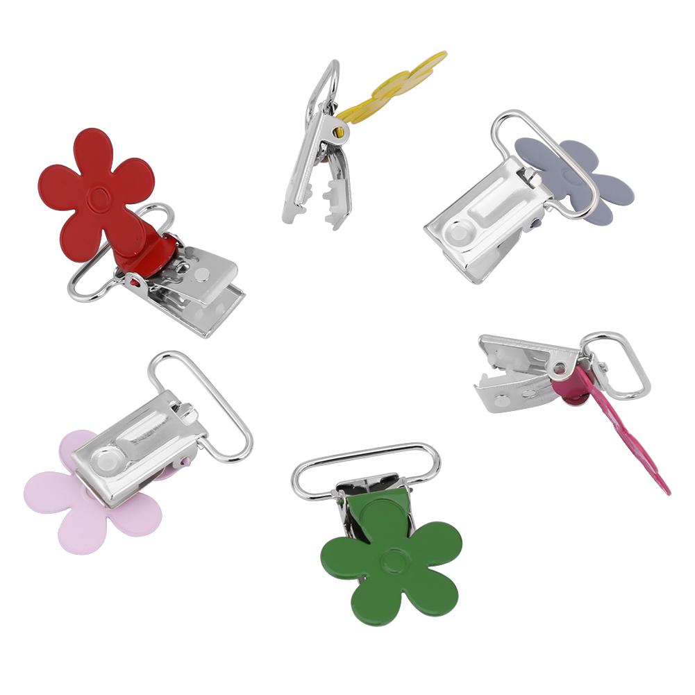 10Pcs Lot 25mm Mini Plum Shape Suspender Pacifier Braces Clip Holder