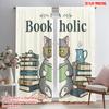 2pcs 2D Flat Printing Drapes I'm Bookaholic And I Regret Nothing Fabric Without Electricity 0 for Wall Art Party Decoration