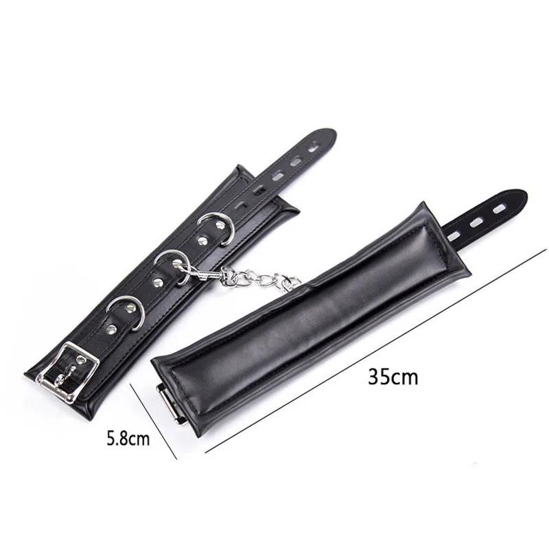 Leather Sponge Sex Handcuffs Bondage Slave Exotic Accessories Toys For Couples Adults Games With 2 Lock