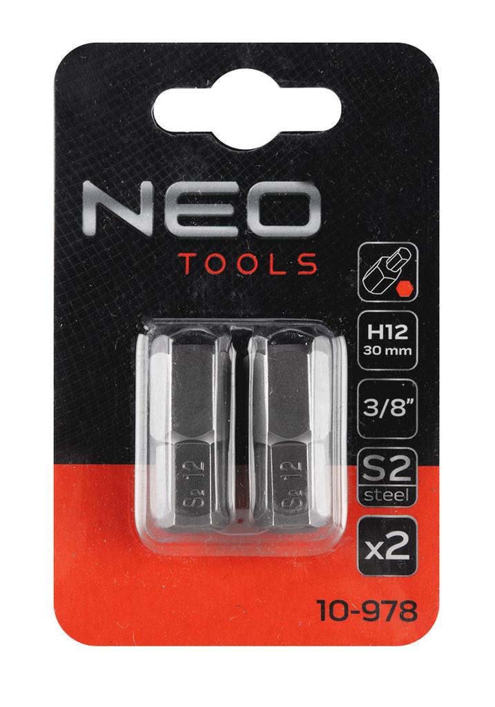 HEX bit 12 x 30 mm, S2 x 2 pcs.