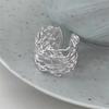 925 SilverHollow Out Line Ring For Women Irregular Mesh Punk Geometric Jewelry Gift