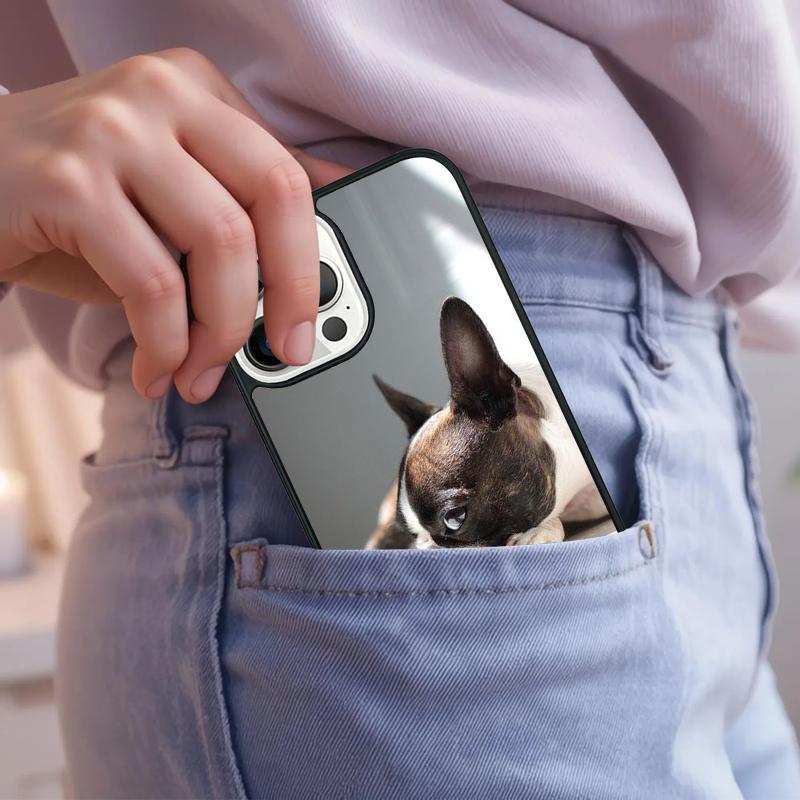 Boston Terrier Dog Faces Phone Case For iPhone 17 Air 15 16e 14 13 Pro Max Coque 12 11 Pro Max PLUS Cover