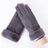 Women's Winter Warm Gloves Suede Gloves Winter Outdoor Cycling Touch Screen Padded Thickening Gloves