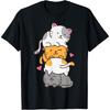 Cat Cats Cute Kitty Pile Anime Kawaii Neko T-Shirt