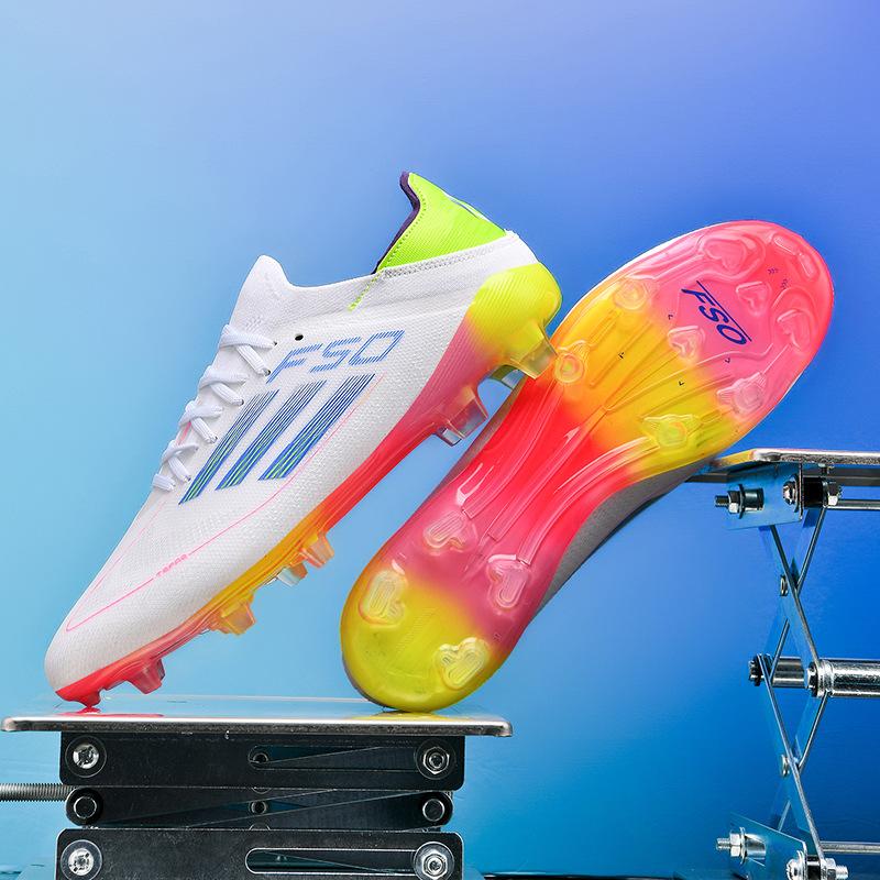 Messi F50 Fußballschuhe Tf Gebrochene Nägel Kunstrasen Ag Nägel Fly Weaving Nahtlos Atmungsaktiv Herren und Damen Training