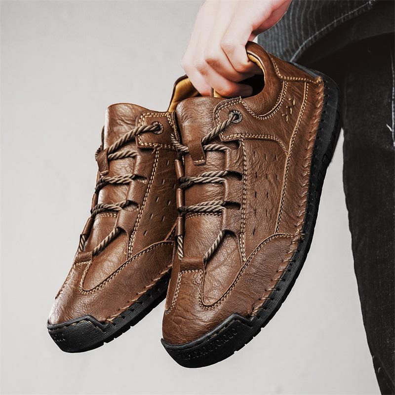 38-48 Herren Übergröße Lederschuhe Niedrig geschnittene Freizeitsportschuhe Herren Modische Freizeitlederschuhe