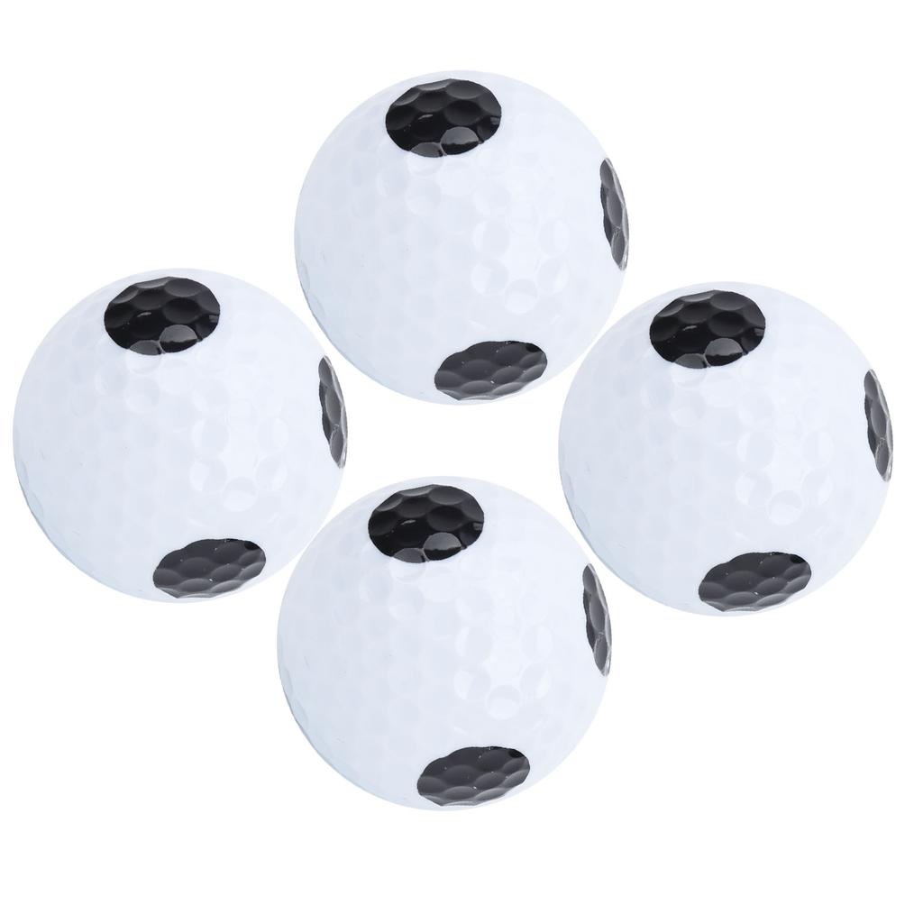 4 Stück Golf Putting Übung Doppelschicht Spielball Weiß Schwarz Ball Schwarzer Punkt Ball