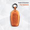 Alcantara Suede For Genesis G80 GV70 GV80 2019 2020 2025 2025 Car Key Case Auto Accessories Remote Keychain Shell Protectors