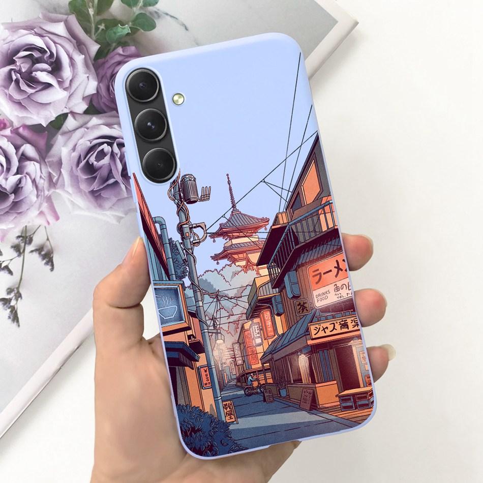 For Samsung Galaxy A55 Phone Case Samsung A55 5G SM-A556B Fashion Moon Pattern Soft Silicon Back Cover