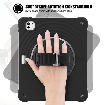 For iPad Pro 13 (2024) Case Kickstand TPU+PC+Silicone Tablet Cover