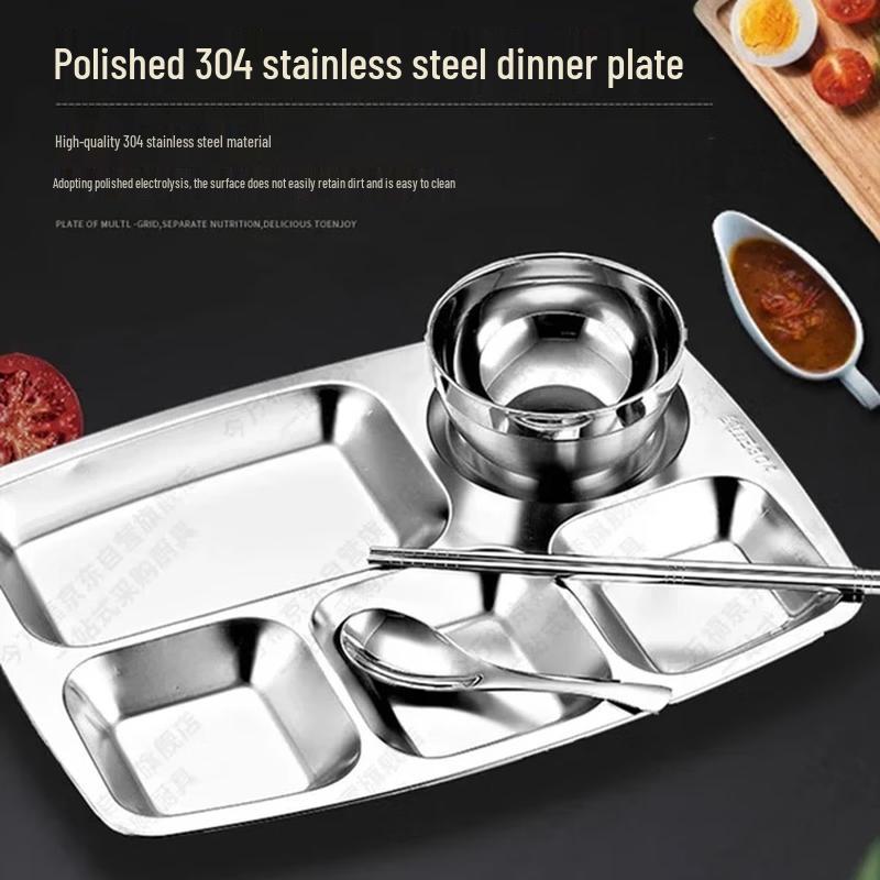 Youxia Stainless Steel Divided Lunch Tray