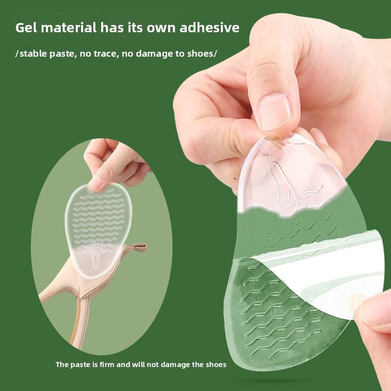 Transparent GEL Half Size Pad Women High Heels Anti Pain Sticky Non Slip Insole Front Foot Pad Soft Comfort Cushion