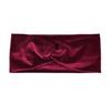 Fashion Solid Color Gold Velvet Cross Stretch Fabric Women Girl Headband Headpiece Turban Bandage Hair Accessories Headwear