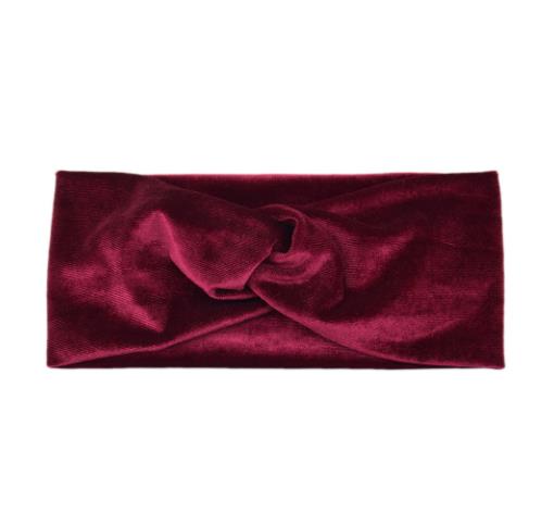 Fashion Solid Color Gold Velvet Cross Stretch Fabric Women Girl Headband Headpiece Turban Bandage Hair Accessories Headwear