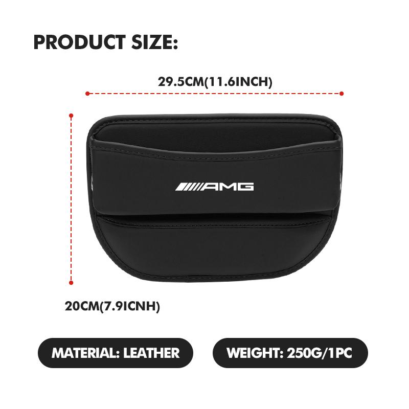 Car Seat Gap Organizer Leather Storage Box Interior Accessories For Mercedes Benz AMG A B C E S G Class W201 W210 W108 W205 W203