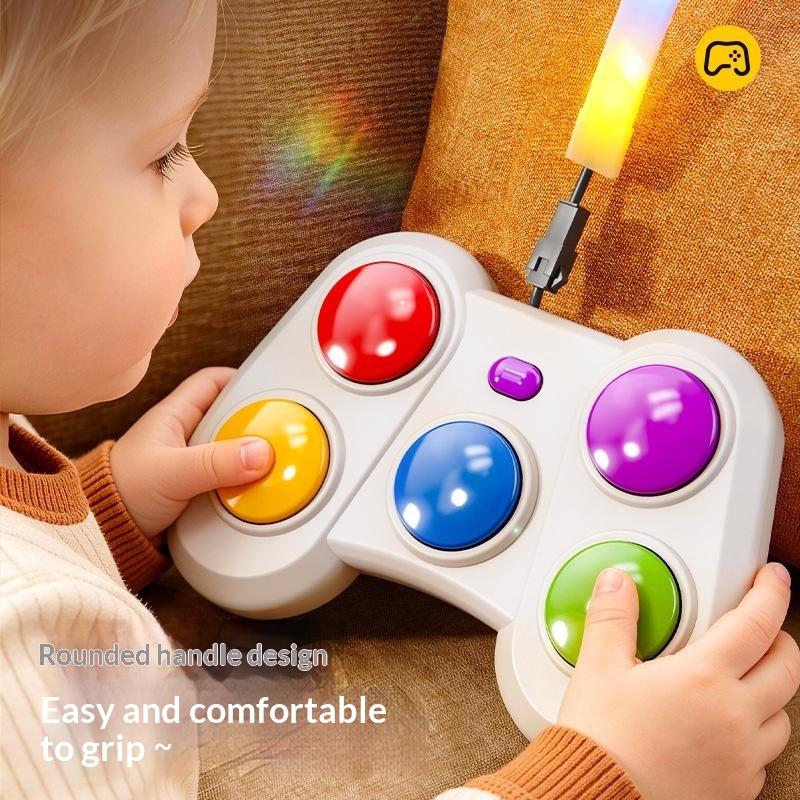 Rhythmuslicht-Verfolgungsspiel Dual-Modus Sensorisches Spielzeug Wiederaufladbare Leuchtende Spielkonsole Kleinkind Früherziehungsspielzeug Spaß Stressabbau