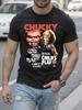 Movie Graphic Tshirt Official Chucky Design with Red Eyes...